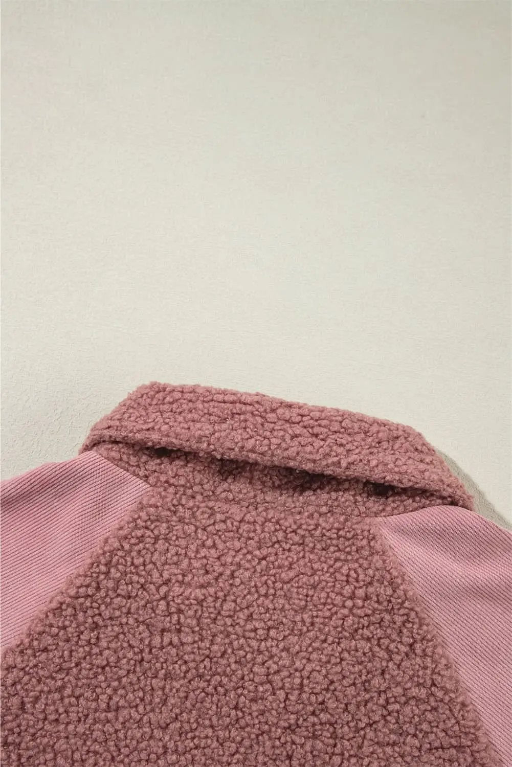 Cozy rose pink sherpa jacket - Love Salve